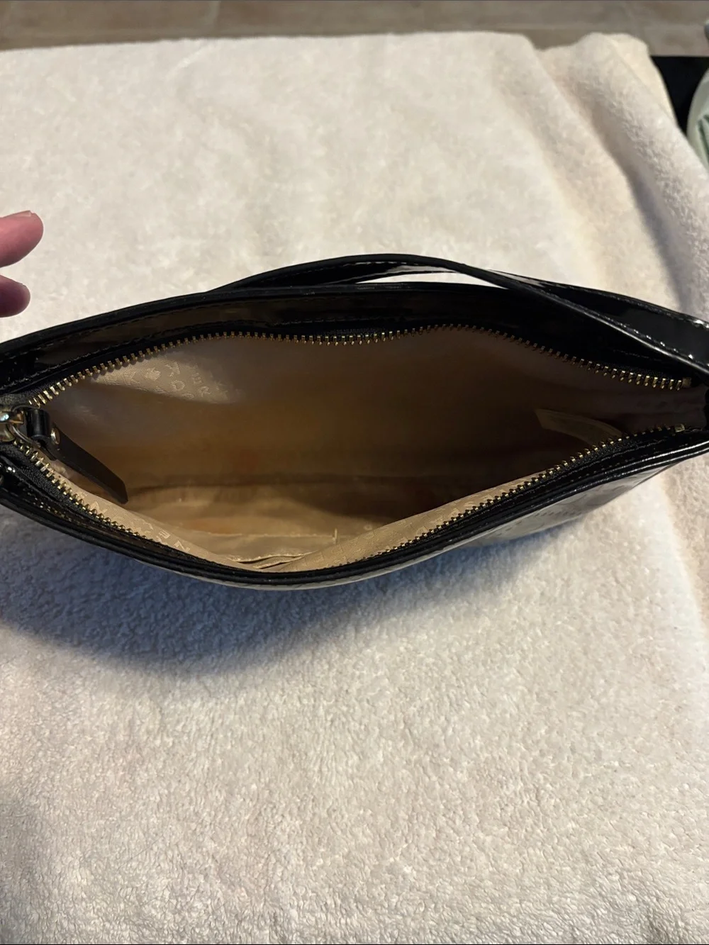 Kate Spade Beale Street Toni Embossed Black Patent PVC Crossbody Bag